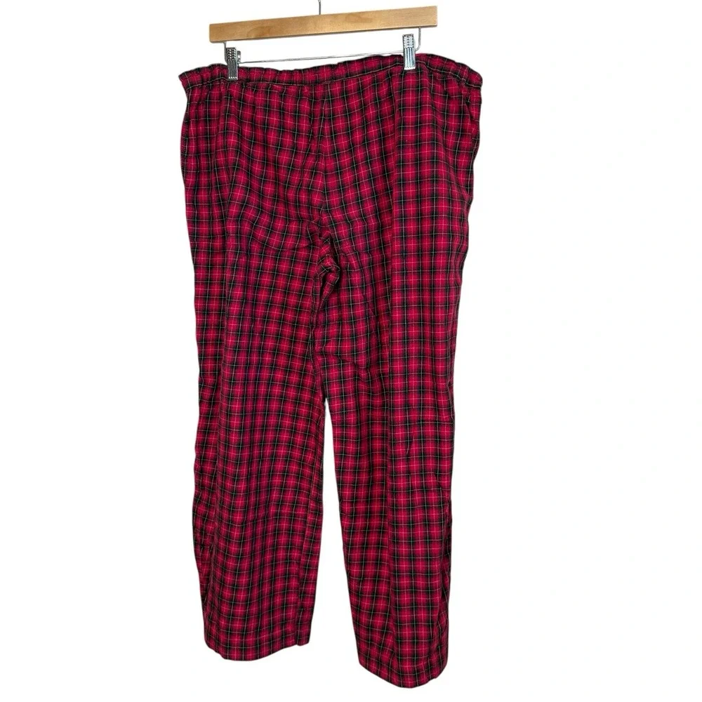 Victoria's Secret Red Plaid 2 Piece Pajama Set XL Holiday Christmas Heritage‎